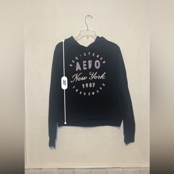 Aeropostale black hooded pullover sweater size XL - Picture 3 of 8